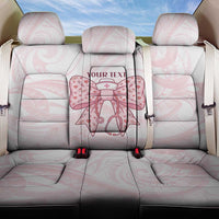 New Zealand Nurses RN Personalised Back Car Seat Cover Pink Stethoscope Coquette Bow Maori Motif LT9 One Size Pink - Polynesian Pride