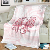 New Zealand Nurses RN Personalised Blanket Pink Stethoscope Coquette Bow Maori Motif