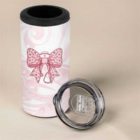 New Zealand Nurses RN Personalised 4 in 1 Can Cooler Tumbler Pink Stethoscope Coquette Bow Maori Motif LT9 - Polynesian Pride