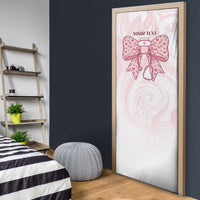 New Zealand Nurses RN Personalised Door Cover Pink Stethoscope Coquette Bow Maori Motif LT9 - Polynesian Pride