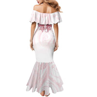 New Zealand Nurses RN Personalised Family Matching Mermaid Dress and Hawaiian Shirt Pink Stethoscope Coquette Bow Maori Motif LT9 - Polynesian Pride