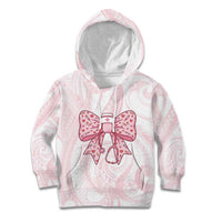 New Zealand Nurses RN Personalised Kid Hoodie Pink Stethoscope Coquette Bow Maori Motif LT9 Hoodie Pink - Polynesian Pride