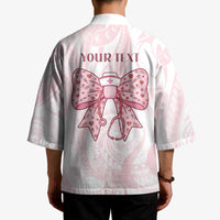 New Zealand Nurses RN Personalised Kimono Pink Stethoscope Coquette Bow Maori Motif LT9 - Polynesian Pride