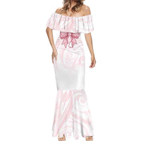 New Zealand Nurses RN Personalised Mermaid Dress Pink Stethoscope Coquette Bow Maori Motif LT9 - Polynesian Pride