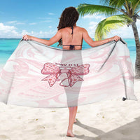 New Zealand Nurses RN Personalised Sarong Pink Stethoscope Coquette Bow Maori Motif
