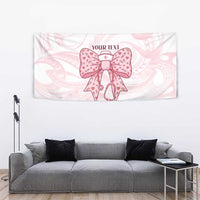 New Zealand Nurses RN Personalised Tapestry Pink Stethoscope Coquette Bow Maori Motif