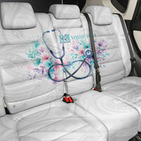 New Zealand Nurses RN Personalised Back Car Seat Cover Stethoscope Floral Maori Motif LT9 - Polynesian Pride