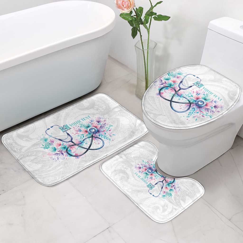 New Zealand Nurses RN Personalised Bathroom Set Stethoscope Floral Maori Motif LT9 - Polynesian Pride