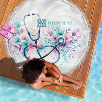 New Zealand Nurses RN Personalised Beach Blanket Stethoscope Floral Maori Motif LT9 - Polynesian Pride