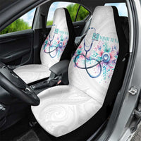 New Zealand Nurses RN Personalised Car Seat Cover Stethoscope Floral Maori Motif LT9 - Polynesian Pride