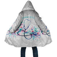 New Zealand Nurses RN Personalised Cloak Stethoscope Floral Maori Motif LT9 Unisex White - Polynesian Pride