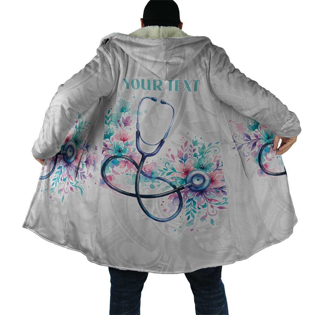 New Zealand Nurses RN Personalised Cloak Stethoscope Floral Maori Motif LT9 - Polynesian Pride