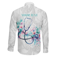 New Zealand Nurses RN Personalised Family Matching Tank Maxi Dress and Hawaiian Shirt Stethoscope Floral Maori Motif LT9 - Polynesian Pride