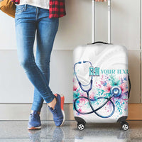 New Zealand Nurses RN Personalised Luggage Cover Stethoscope Floral Maori Motif LT9 - Polynesian Pride