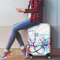 New Zealand Nurses RN Personalised Luggage Cover Stethoscope Floral Maori Motif LT9 - Polynesian Pride
