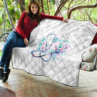 New Zealand Nurses RN Personalised Quilt Stethoscope Floral Maori Motif