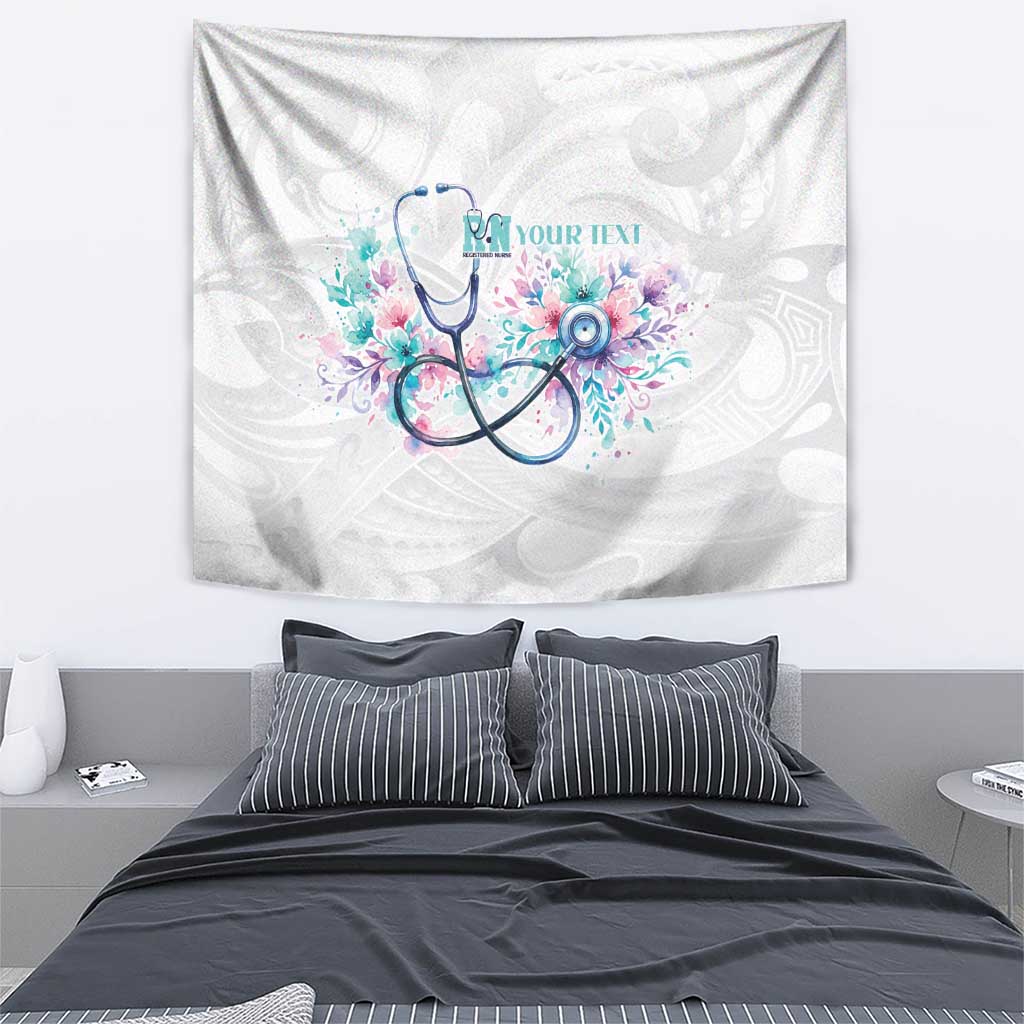 New Zealand Nurses RN Personalised Tapestry Stethoscope Floral Maori Motif LT9 - Polynesian Pride