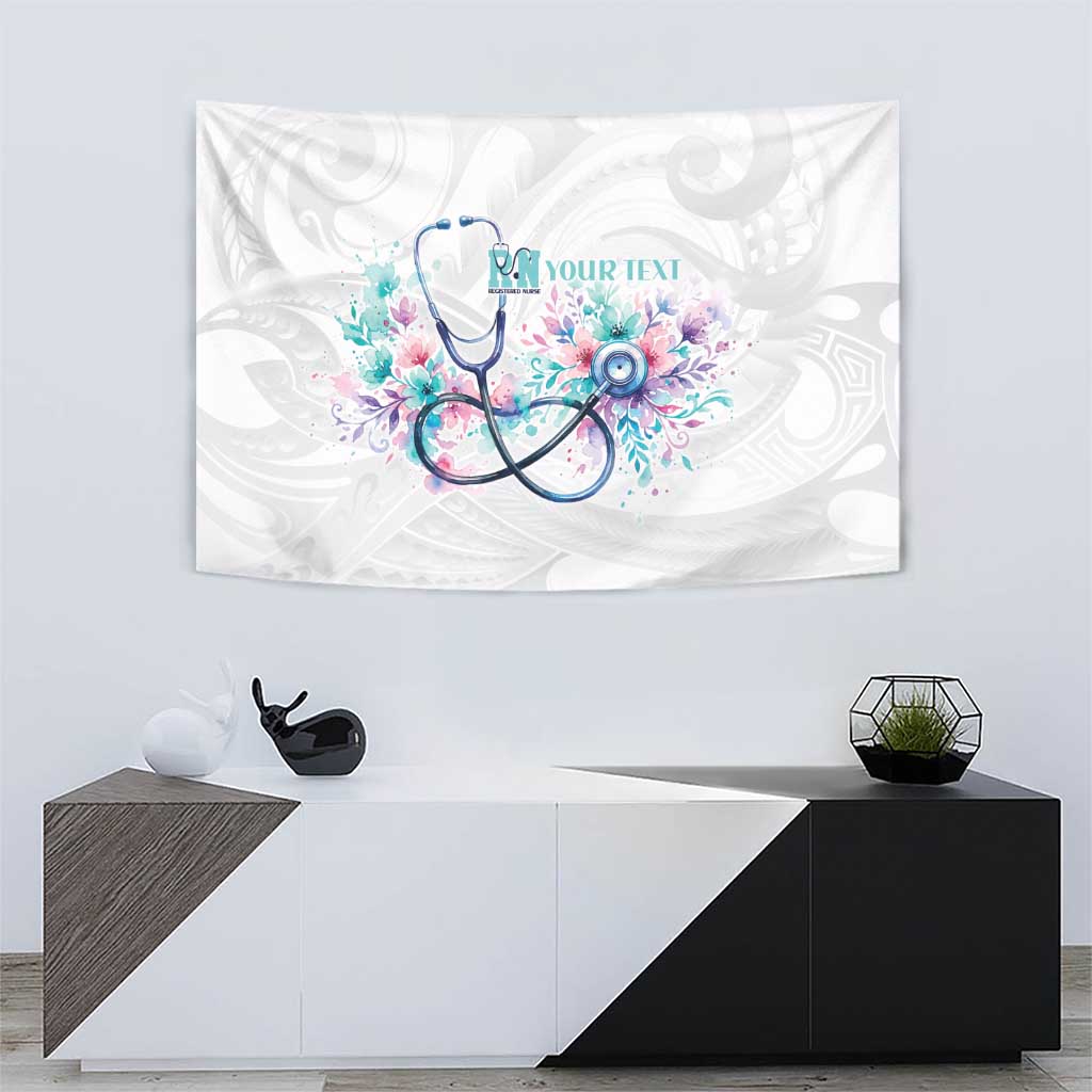 New Zealand Nurses RN Personalised Tapestry Stethoscope Floral Maori Motif LT9 - Polynesian Pride
