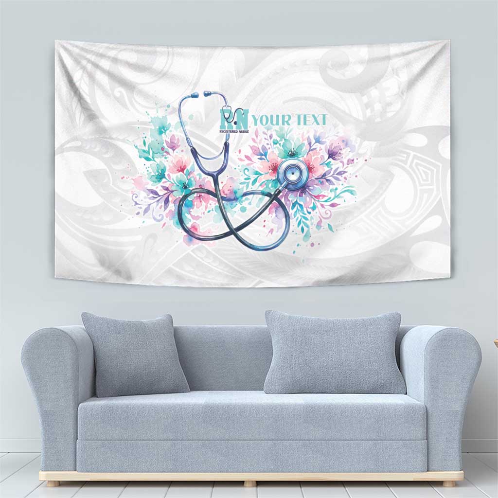 New Zealand Nurses RN Personalised Tapestry Stethoscope Floral Maori Motif LT9 - Polynesian Pride