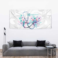 New Zealand Nurses RN Personalised Tapestry Stethoscope Floral Maori Motif LT9 - Polynesian Pride