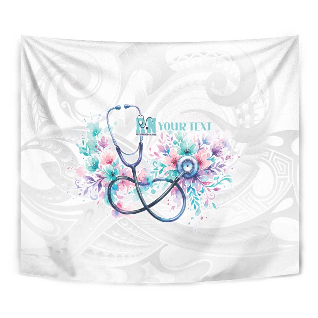 New Zealand Nurses RN Personalised Tapestry Stethoscope Floral Maori Motif LT9 - Polynesian Pride