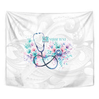 New Zealand Nurses RN Personalised Tapestry Stethoscope Floral Maori Motif LT9 - Polynesian Pride