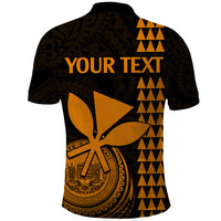 Custom Hawaii Polo Shirt King Kamehameha Gold LT9 - Polynesian Pride