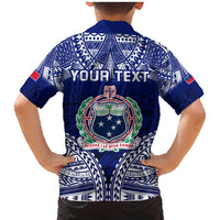 Personalised Samoa Coat Of Arms Family Matching Mermaid Dress and Hawaiian Shirt With Polynesian Pattern Version LT9 - Polynesian Pride