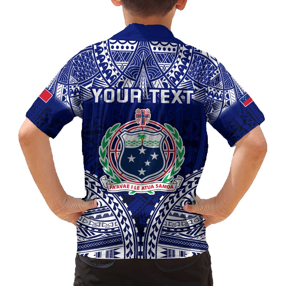 Personalised Samoa Coat Of Arms Family Matching Puletasi and Hawaiian Shirt With Polynesian Pattern Version