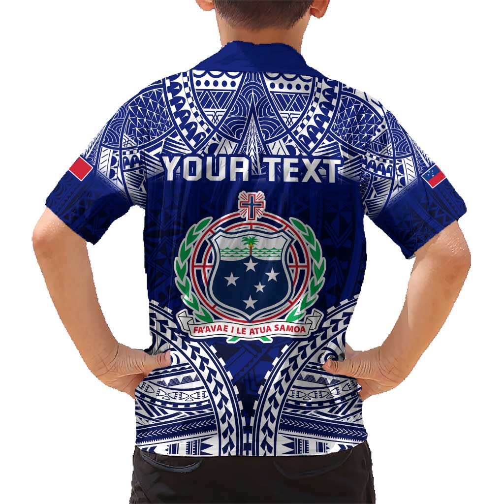 Personalised Samoa Coat Of Arms Family Matching Short Sleeve Bodycon Dress and Hawaiian Shirt With Polynesian Pattern Version LT9 - Polynesian Pride