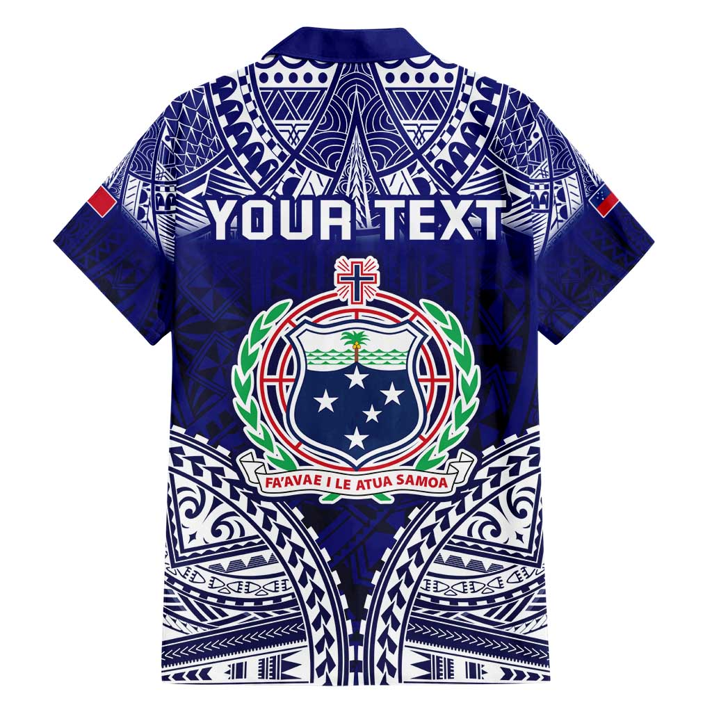 Personalised Samoa Coat Of Arms Family Matching Short Sleeve Bodycon Dress and Hawaiian Shirt With Polynesian Pattern Version LT9 - Polynesian Pride