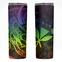 Polynesian Tribal Plumeria Skinny Tumbler with Hawaii Kanaka Maoli Reggae Version LT9 Reggae - Polynesian Pride