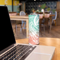 Polynesian Tribal Plumeria Skinny Tumbler with Hawaii Kanaka Maoli Bloom Version LT9 - Polynesian Pride