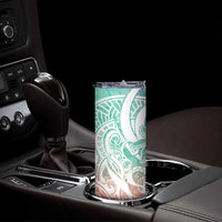 Polynesian Tribal Plumeria Skinny Tumbler with Hawaii Kanaka Maoli Bloom Version LT9 - Polynesian Pride