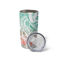 Polynesian Tribal Plumeria Tumbler Cup with Hawaii Kanaka Maoli Bloom Version