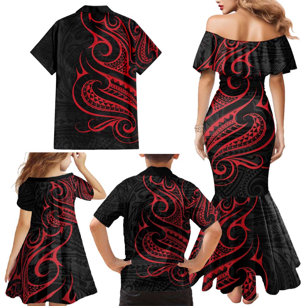 Tahitian Coat Of Arm and Tiare Flower Family Matching Mermaid Dress and Hawaiian Shirt Polynesian Tribal Tattoo LT9 - Polynesian Pride