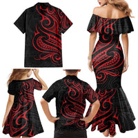 Tahitian Coat Of Arm and Tiare Flower Family Matching Mermaid Dress and Hawaiian Shirt Polynesian Tribal Tattoo LT9 - Polynesian Pride