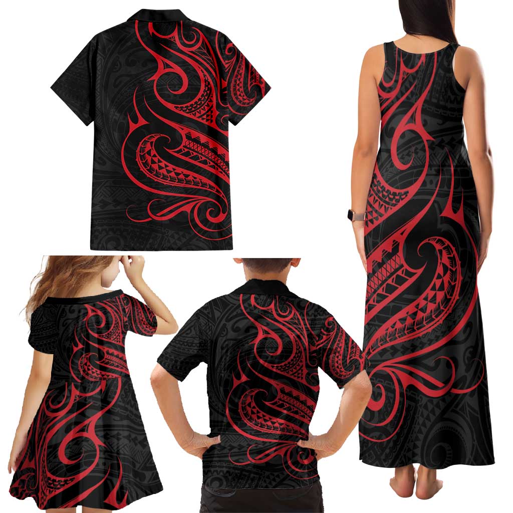 Tahitian Coat Of Arm and Tiare Flower Family Matching Tank Maxi Dress and Hawaiian Shirt Polynesian Tribal Tattoo LT9 - Polynesian Pride