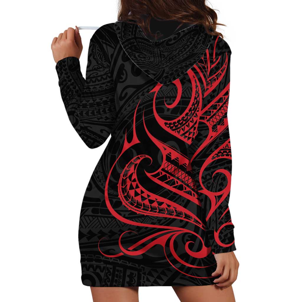 Tahitian Coat Of Arm and Tiare Flower Hoodie Dress Polynesian Tribal Tattoo LT9 - Polynesian Pride