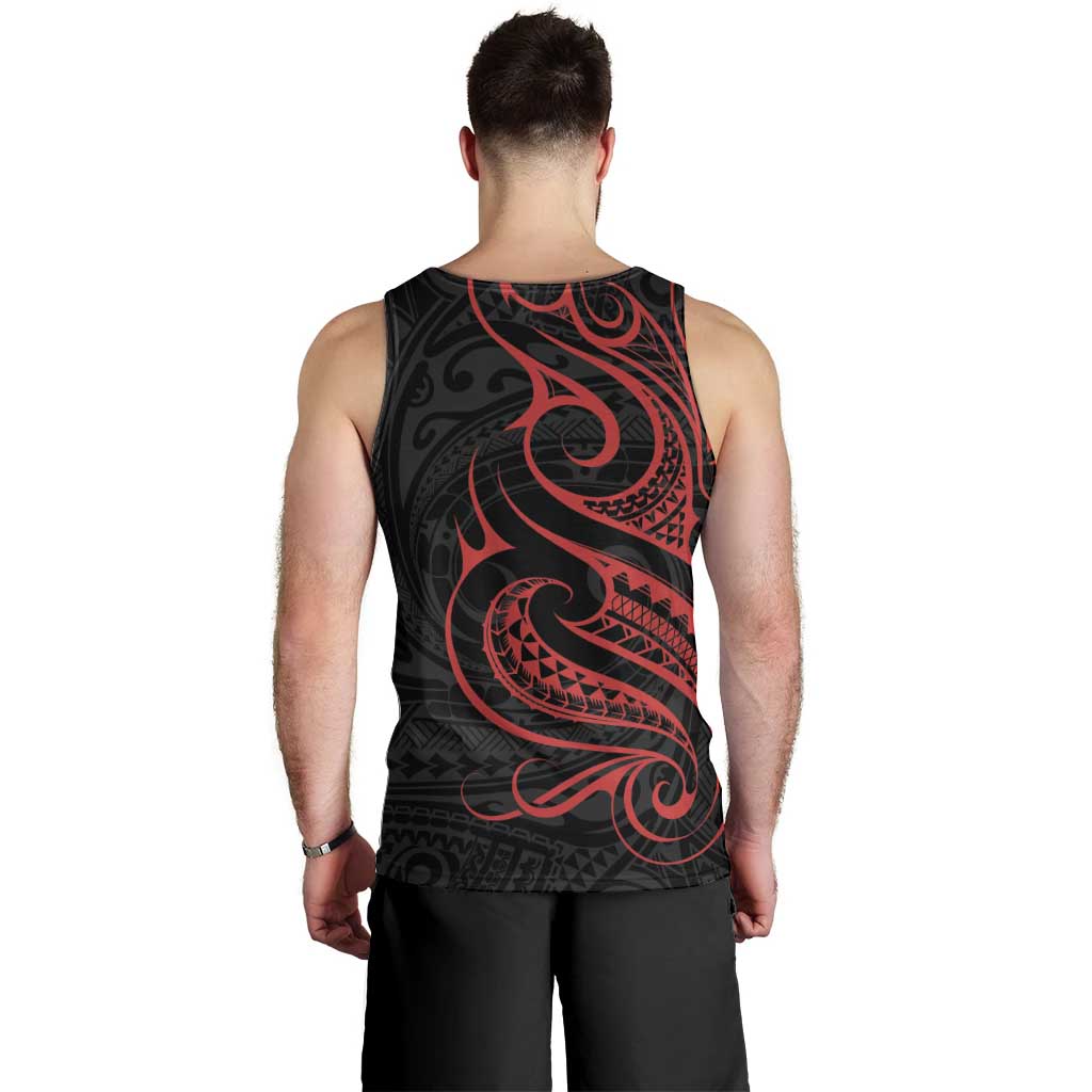 Tahitian Coat Of Arm and Tiare Flower Men Tank Top Polynesian Tribal Tattoo LT9 - Polynesian Pride
