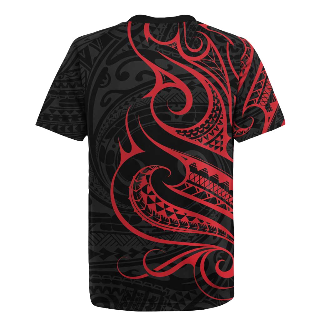 Tahitian Coat Of Arm and Tiare Flower Rugby Jersey Polynesian Tribal Tattoo LT9 - Polynesian Pride