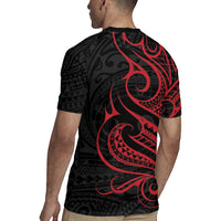 Tahitian Coat Of Arm and Tiare Flower Rugby Jersey Polynesian Tribal Tattoo LT9 - Polynesian Pride