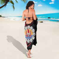 Tahitian Coat Of Arm and Tiare Flower Sarong Polynesian Tribal Tattoo LT9 - Polynesian Pride
