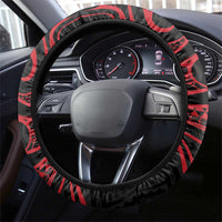 Tahitian Coat Of Arm and Tiare Flower Steering Wheel Cover Polynesian Tribal Tattoo LT9 - Polynesian Pride