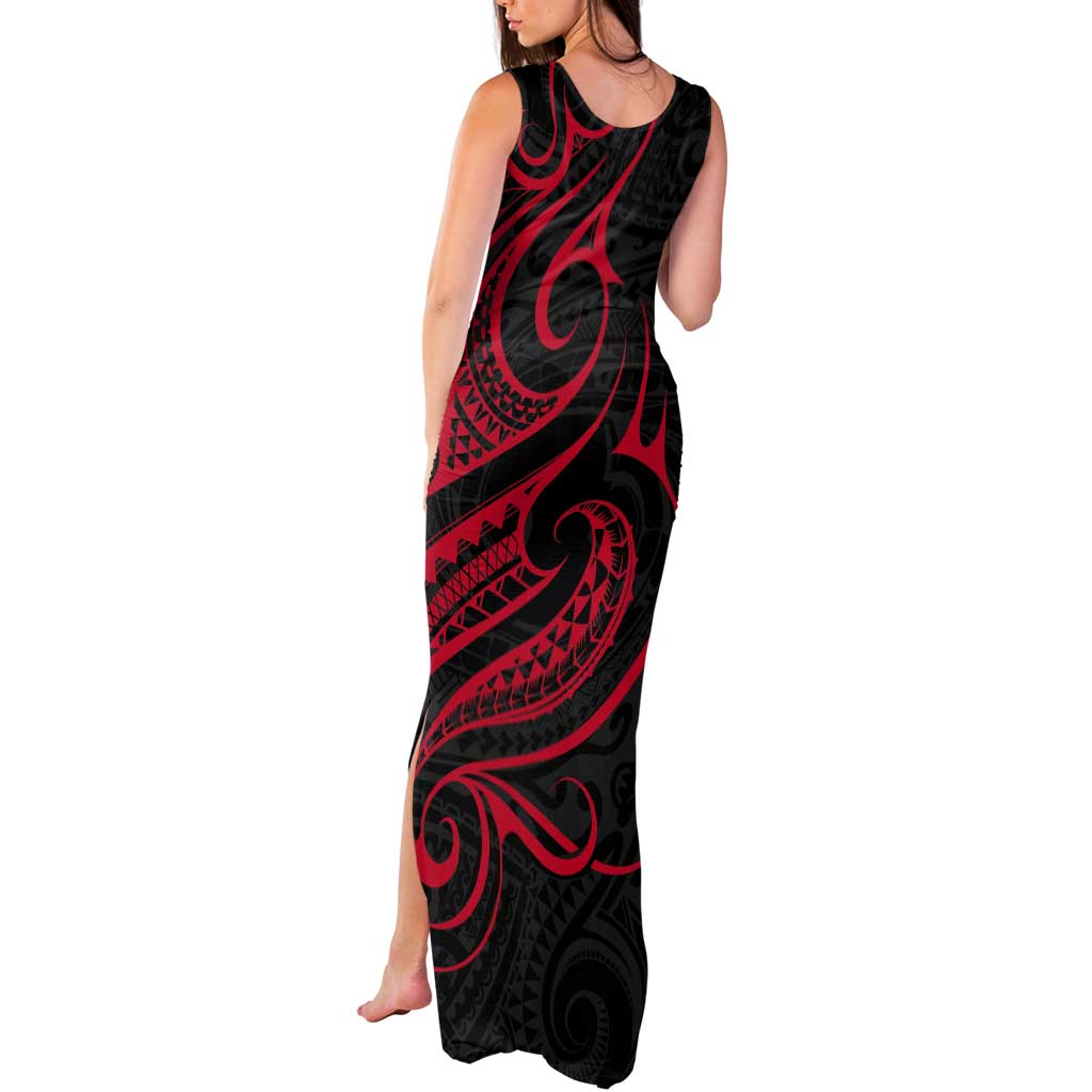 Tahitian Coat Of Arm and Tiare Flower Tank Maxi Dress Polynesian Tribal Tattoo LT9 - Polynesian Pride