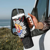 Tahitian Coat Of Arm and Tiare Flower Tumbler With Handle Polynesian Tribal Tattoo LT9 - Polynesian Pride