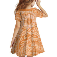 Tahitian Tiare Flower Family Matching Mermaid Dress and Hawaiian Shirt Gold Polynesian Pattern LT9 - Polynesian Pride