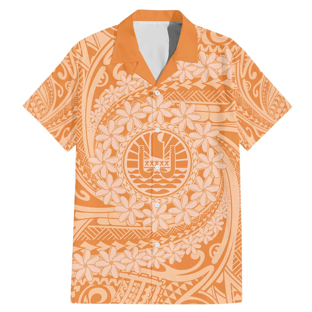 Tahitian Tiare Flower Family Matching Mermaid Dress and Hawaiian Shirt Gold Polynesian Pattern LT9 Dad's Shirt - Short Sleeve Gold - Polynesian Pride