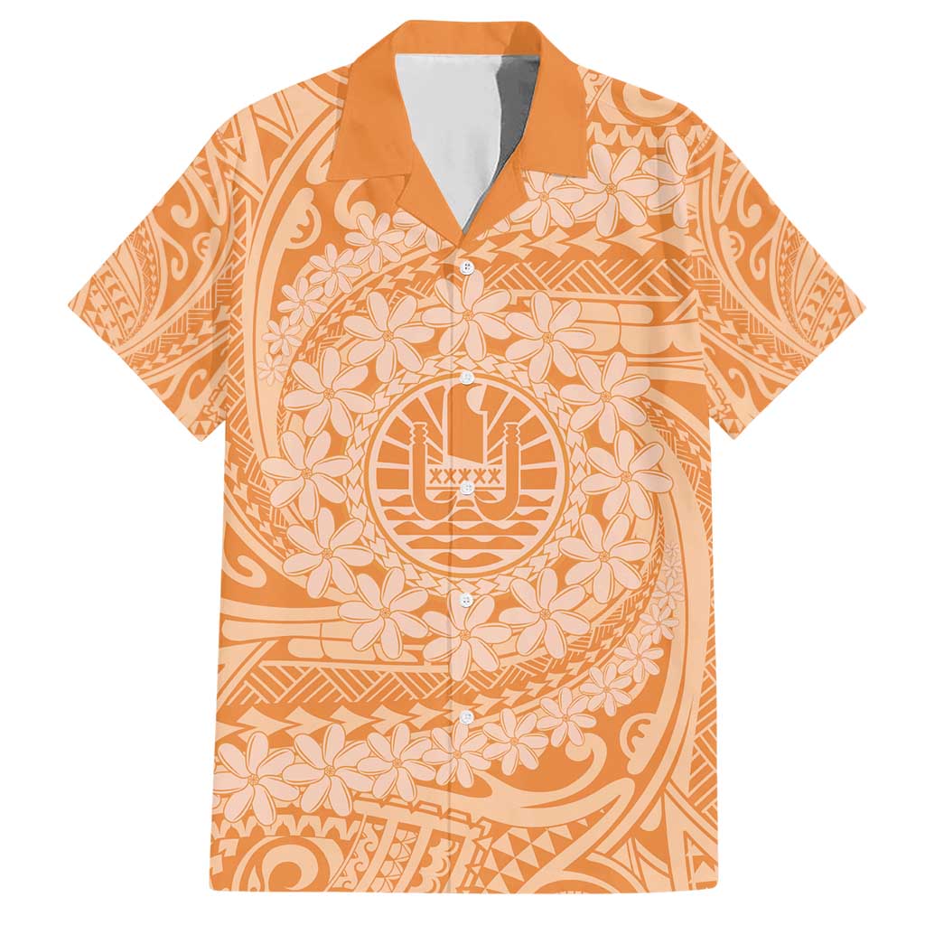 Tahitian Tiare Flower Family Matching Short Sleeve Bodycon Dress and Hawaiian Shirt Gold Polynesian Pattern LT9 Dad's Shirt - Short Sleeve Gold - Polynesian Pride