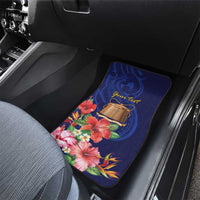 Personalised Tokelau Tropical Hibiscus Car Mats With Polynesian Plumeria Tattoo